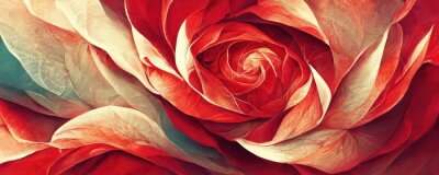 Papier peint  Pétales rouges d'une rose abstraite