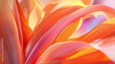 Papier peint  Petals' Dance: A close-up reveals the Strelitzia's petals swaying gracefully, a tranquil ballet in the garden breeze.