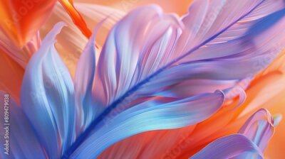 Papier peint  Petals' Dance: A close-up reveals the Strelitzia's petals swaying gracefully, a tranquil ballet in the garden breeze.
