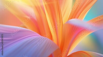 Papier peint  Petals in Motion: Zooming in captures the gentle sway of the Strelitzia flower's petals, a tranquil dance in the breeze.