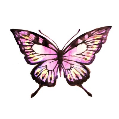 Papier peint  Petit papillon subtil rose