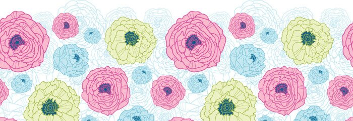 Papier peint  Petites fleurs de différentes couleurs