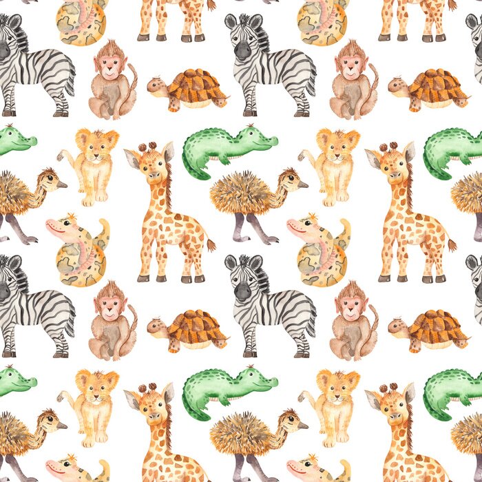 Papier peint  Petits animaux d'Afrique