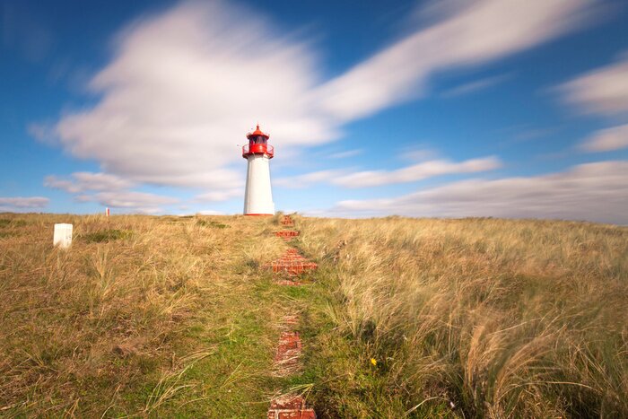 Papier peint  Phare de Sylt au milieu des dunes
