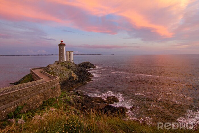 Papier peint  Phare et ciel du soir