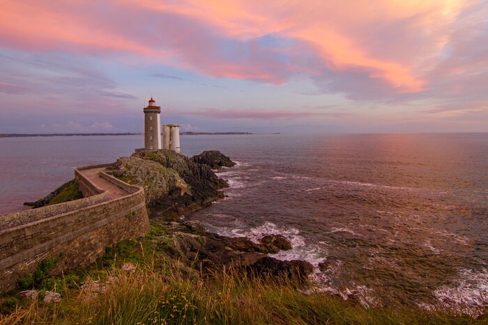Papier peint  Phare et ciel du soir