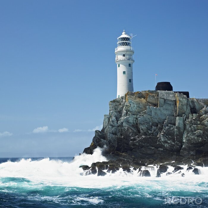 Papier peint  Phare maritime blanc en Irlande