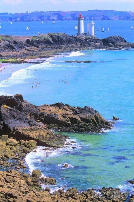 Papier peint  Phare maritime devant la mer