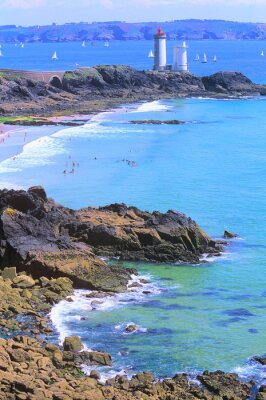 Papier peint  Phare maritime devant la mer