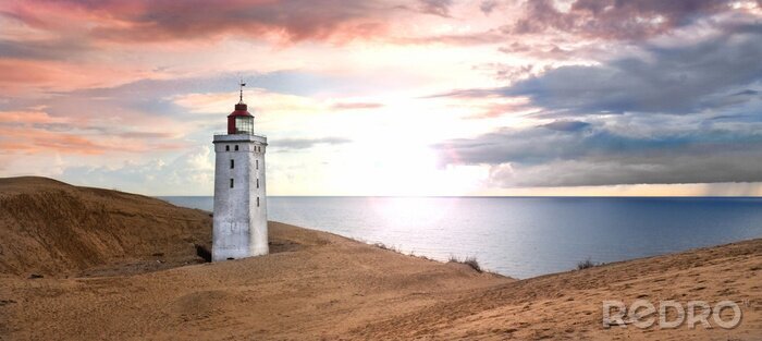 Papier peint  Phare maritime lumière claire