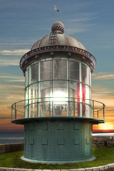 Papier peint  Phare maritime original en verre