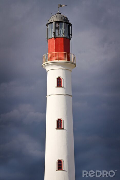 Papier peint  Phare maritime sur fond gris