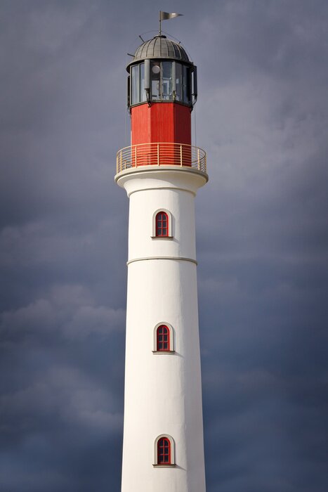 Papier peint  Phare maritime sur fond gris