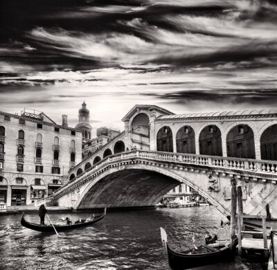 Photo monochrome de Venise