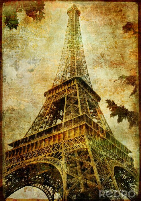 Papier peint  Photo rétro de la Tour Eiffel