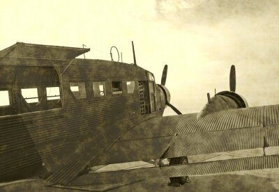 Papier peint  Photo vieillie artificiellement de nazi avion allemand
