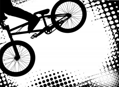 Pièce de vélo en noir et blanc