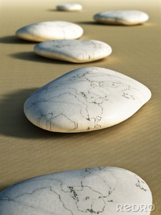 Papier peint  pierres dans le sable