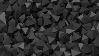 Papier peint  Pile de triangles noirs 3d