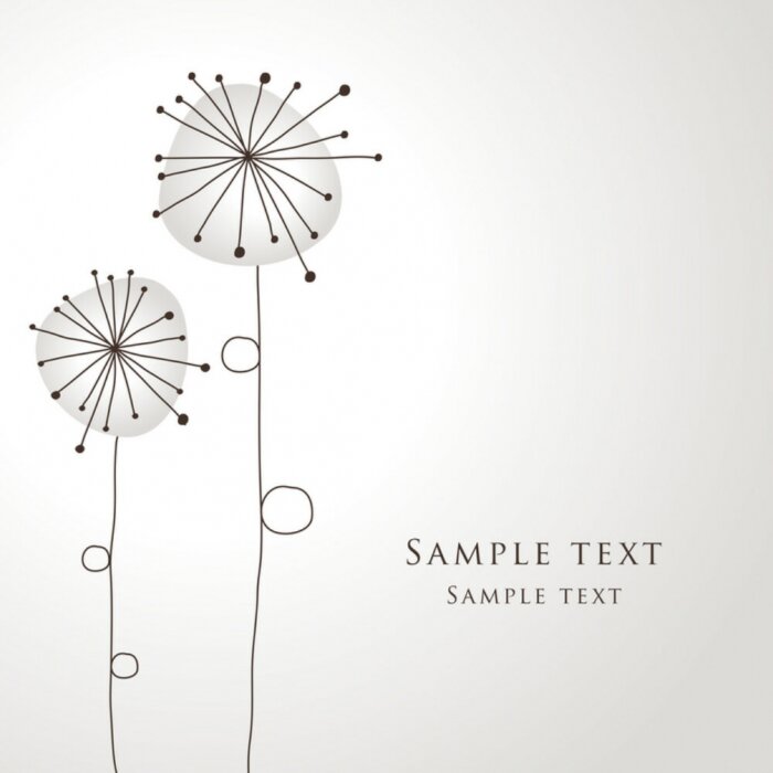 Papier peint  Pissenlit minimaliste