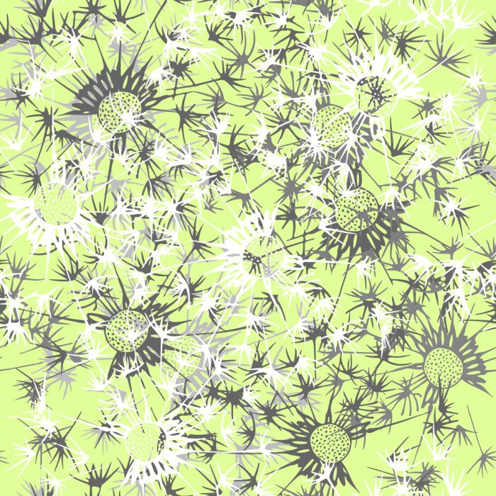 Papier peint  Pissenlits style graphique