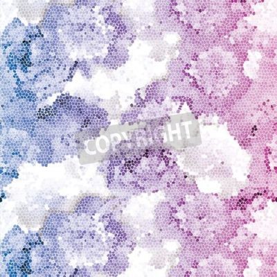 Papier peint  Pivoines mosaïque