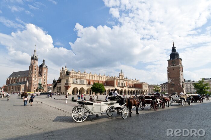 Papier peint  Place de la Vieille Ville de Cracovie, en Pologne