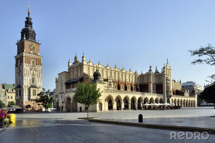 Papier peint  Place du Marché (Rynek) à Cracovie, en Pologne
