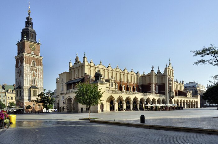 Papier peint  Place du Marché (Rynek) à Cracovie, en Pologne