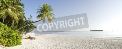 Papier peint  Plage avec la mer et les tropiques