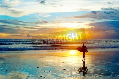 Papier peint  Plage et surfeur à Bali