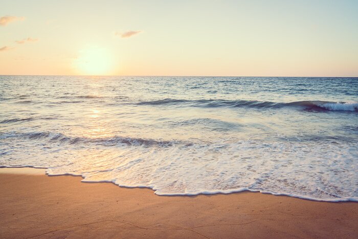 Papier peint  Plage et vagues en 3D