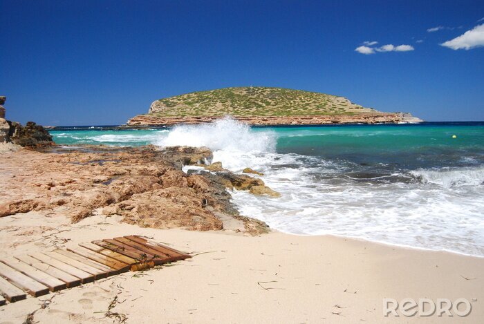 Papier peint  Plage mer et île