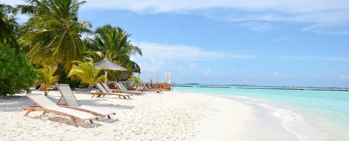 Papier peint  Plage sur l'océan tropical