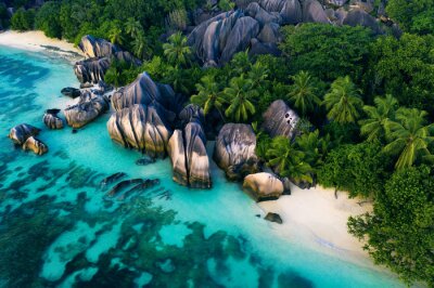 Papier peint  Plage tropicale des Seychelles