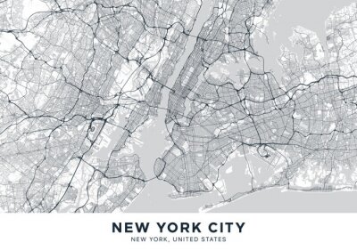 Papier peint  Plan des rues de New York