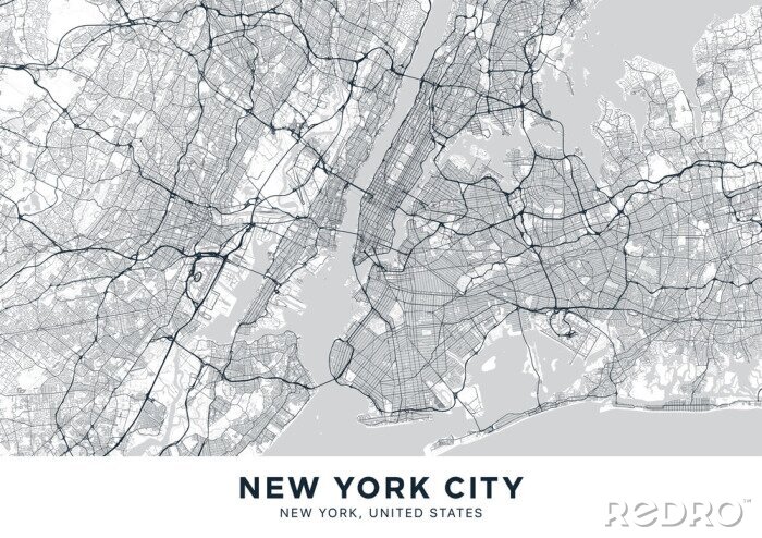 Papier peint  Plan des rues de New York