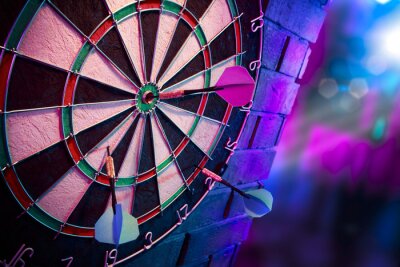 Papier peint  Planche colorée pour jeu de fléchettes