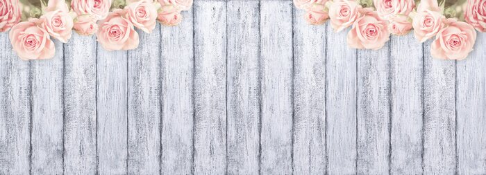 Papier peint  Planches grises style shabby