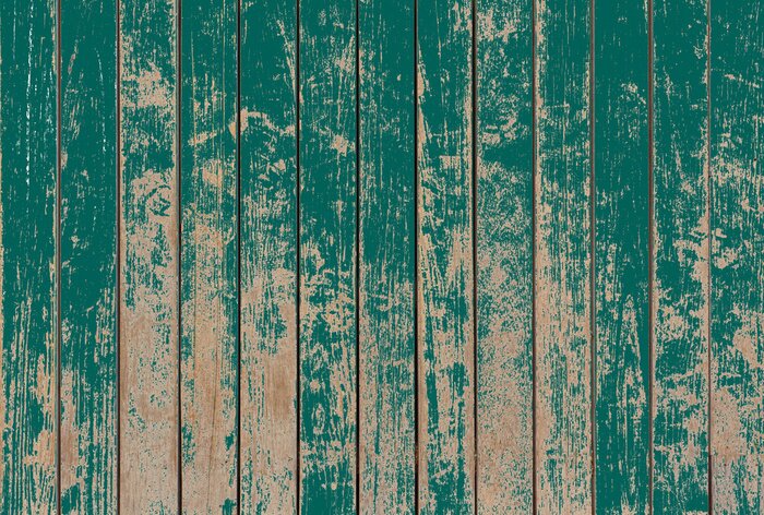 Papier peint  Planches vertes abimées