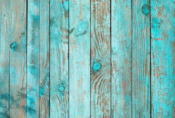 Papier peint  Planches verticales en bois turquoise
