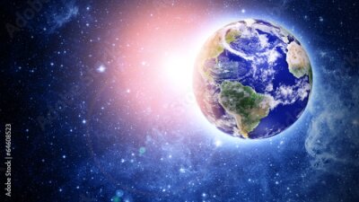 Papier peint  Planète bleue en bel espace