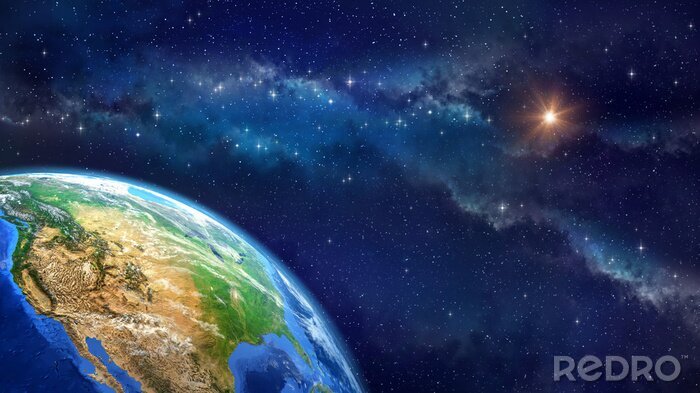 Papier peint  Planète Terre à l'arrière-plan de l'univers