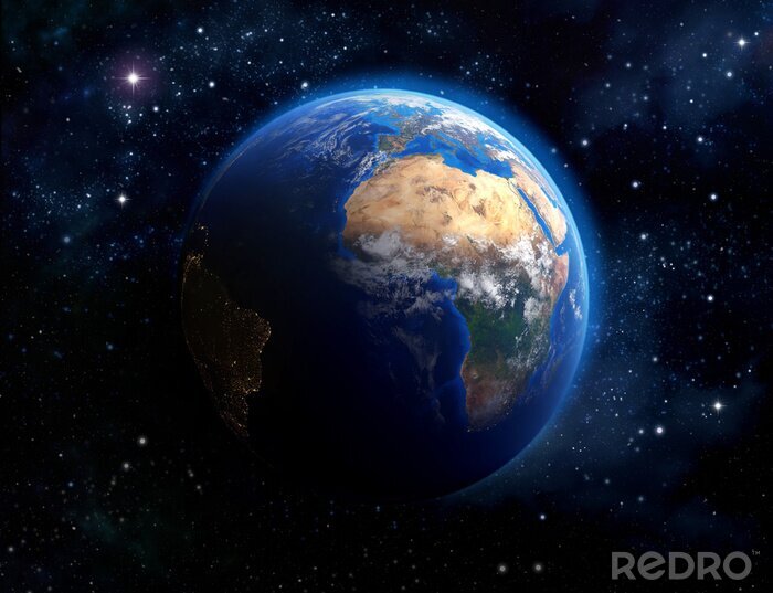 Papier peint  Planète Terre avec l'Afrique
