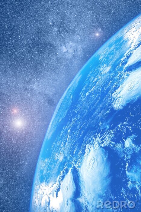 Papier peint  Planète Terre bleue et étoiles