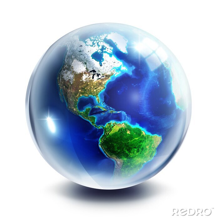 Papier peint  Planète Terre comme une sphère de verre