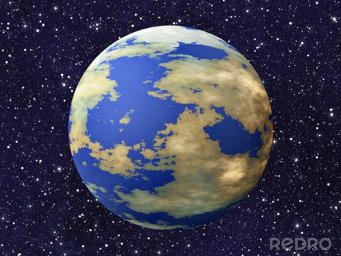 Papier peint  Planète Terre dans le ciel étoilé
