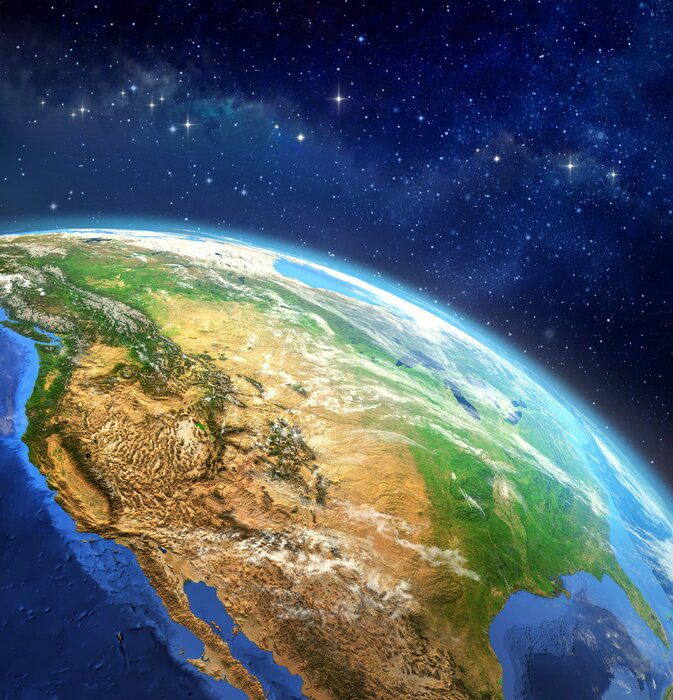 Papier peint  Planète Terre dans un vaste univers