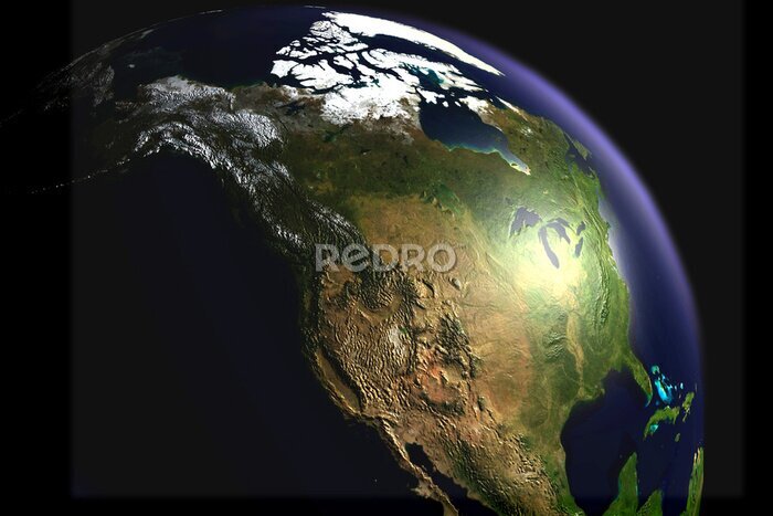 Papier peint  planète Terre depuis l'espace (close-up)