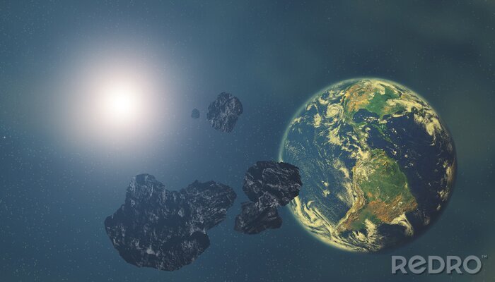 Papier peint  Planète Terre et le soleil
